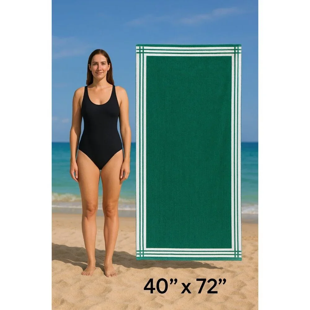 2 Pack Better Homes & Gardens Oversized‎ Resort Beach Towels 40×72 Cabana Stripe